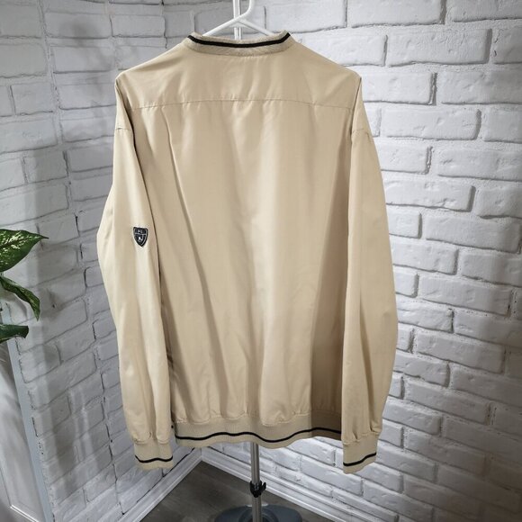 Palmer Golf Men's Size 44 Large Beige 1/2 Zip Loose Fit Pullover - Picture 2 of 11